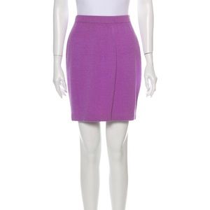 St. John Purple Knit Mini Skirt